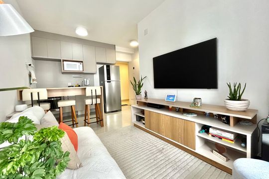 Sala de apartamento à venda com 1 quarto, 29m² em Jardim Prudência, São Paulo