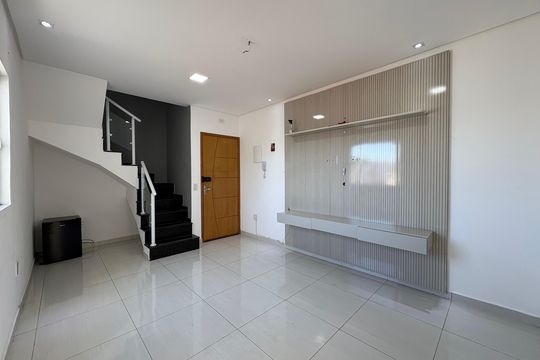 Sala de apartamento à venda com 2 quartos, 100m² em Parque Erasmo Assunção, Santo André