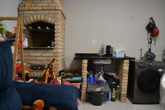 Garagem de casa à venda com 3 quartos, 132m² em Parque das Nações, Santo André
