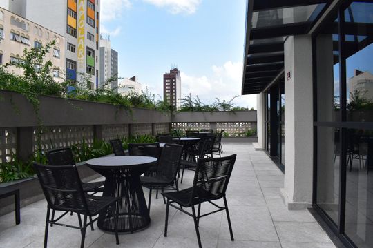 Área comum de kitnet/studio à venda com 2 quartos, 34m² em Centro, Curitiba