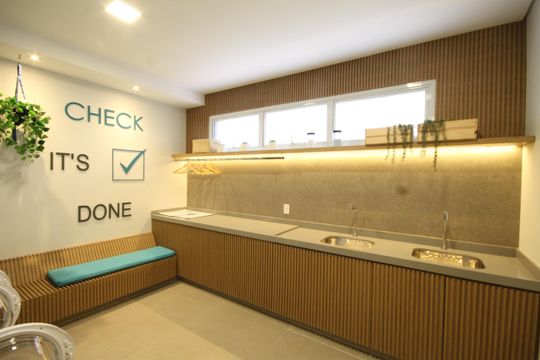 Área comum de kitnet/studio para alugar com 1 quarto, 27m² em Liberdade, São Paulo