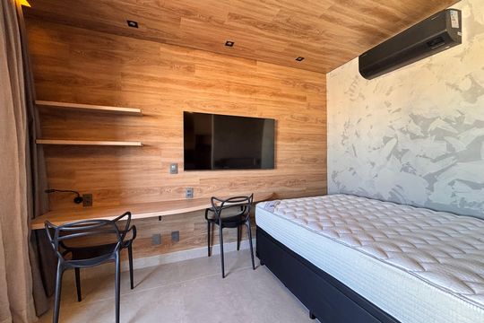 Studio de kitnet/studio para alugar com 1 quarto, 27m² em Indianópolis, São Paulo