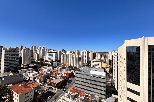 Vista de kitnet/studio para alugar com 1 quarto, 27m² em Indianópolis, São Paulo