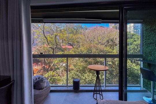 varanda de kitnet/studio à venda com 1 quarto, 27m² em Cerqueira César, São Paulo