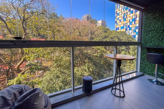 varanda de kitnet/studio à venda com 1 quarto, 27m² em Cerqueira César, São Paulo