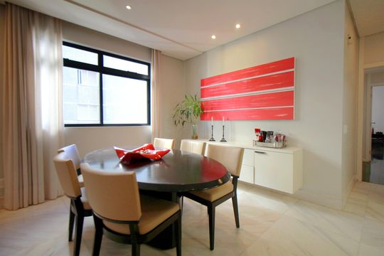 Sala de Jantar de apartamento à venda com 4 quartos, 140m² em Carmo, Belo Horizonte