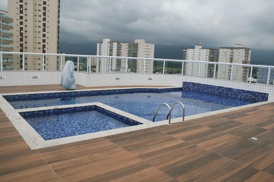 Área comum de apartamento para alugar com 1 quarto, 50m² em Vila Caiçara, Praia Grande