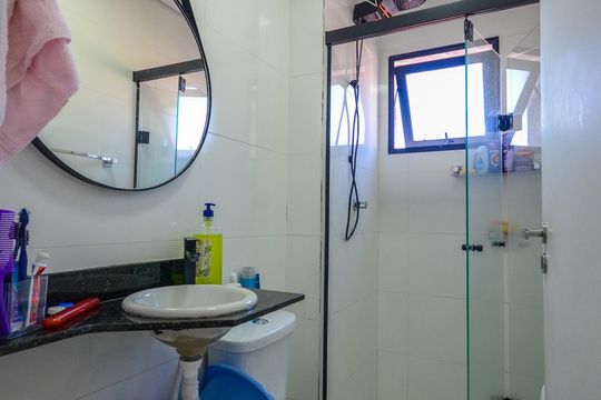 Banheiro Social de apartamento à venda com 2 quartos, 85m² em Parque Sao Luis, São Paulo