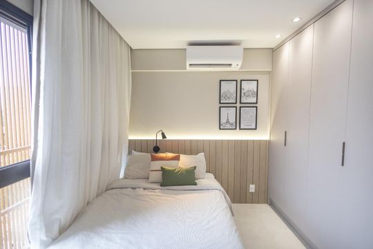 Quarto de apartamento à venda com 1 quarto, 20m² em Indianópolis, São Paulo