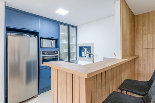 Cozinha de apartamento à venda com 1 quarto, 54m² em Petrópolis, Porto Alegre