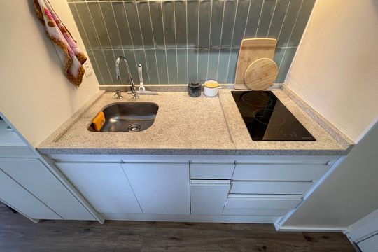 Cozinha de kitnet/studio para alugar com 1 quarto, 24m² em Butantã, São Paulo