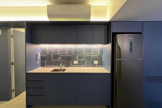 Cozinha de apartamento à venda com 1 quarto, 40m² em Pinheiros, São Paulo
