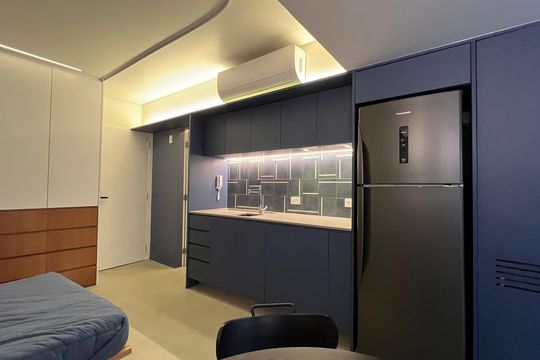 Cozinha de apartamento à venda com 1 quarto, 40m² em Pinheiros, São Paulo