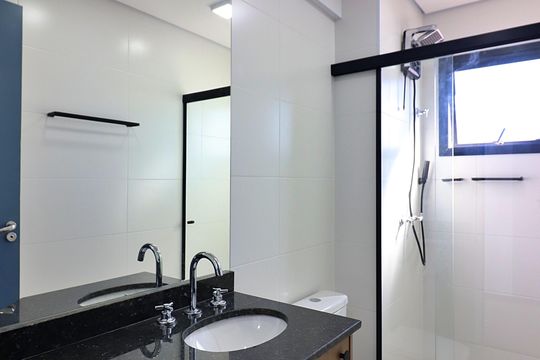 Banheiro da Suíte de apartamento para alugar com 1 quarto, 70m² em Centro, São Bernardo do Campo