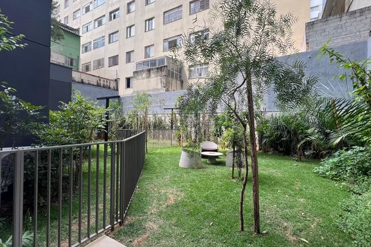 Área comum de kitnet/studio à venda com 1 quarto, 28m² em Cerqueira César, São Paulo