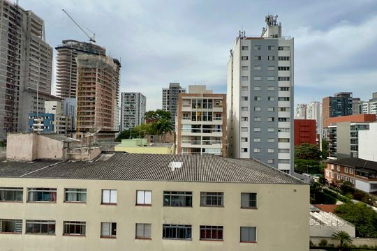 Vista da Varanda de kitnet/studio à venda com 1 quarto, 28m² em Cerqueira César, São Paulo