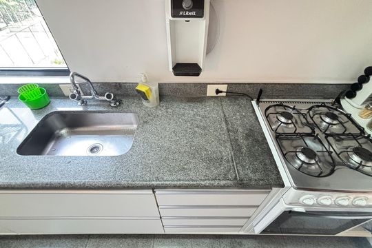 Cozinha de apartamento para alugar com 1 quarto, 97m² em Jardim, Santo André