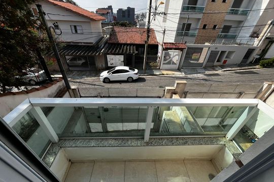 Sacada do Quarto 1 de apartamento à venda com 2 quartos, 56m² em Vila Amabile Pezzolo, Santo André