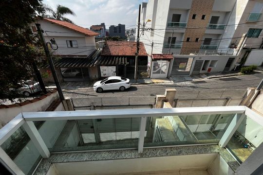 Sacada do Quarto 1 de apartamento à venda com 2 quartos, 56m² em Vila Amabile Pezzolo, Santo André