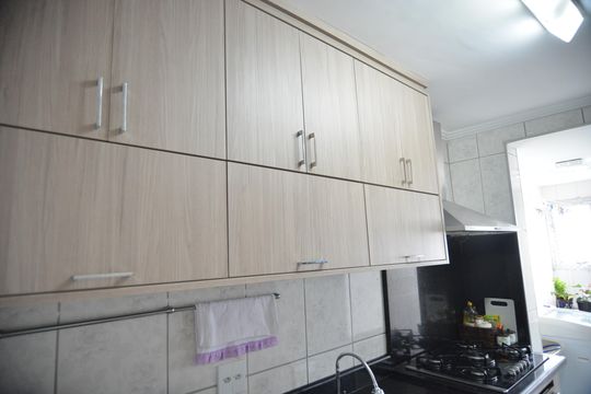 Cozinha de apartamento à venda com 3 quartos, 70m² em Vila Bela Vista, Santo André