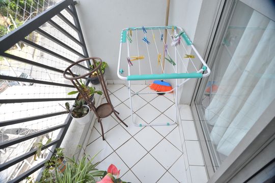 Varanda de apartamento à venda com 3 quartos, 70m² em Vila Bela Vista, Santo André