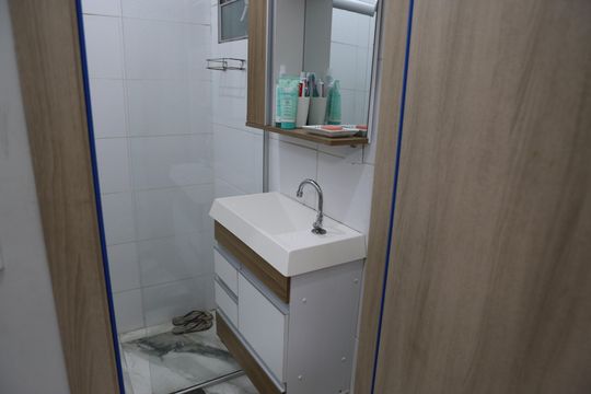 Banheiro Social de casa à venda com 3 quartos, 137m² em Diamante, Belo Horizonte
