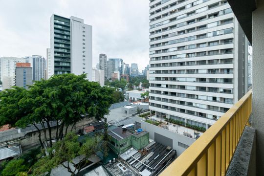 Vista da Varanda de apartamento para alugar com 1 quarto, 34m² em Vila Olímpia, São Paulo