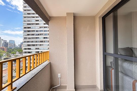 Varanda de apartamento à venda com 1 quarto, 34m² em Vila Olímpia, São Paulo