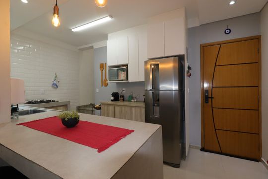 Cozinha de apartamento à venda com 2 quartos, 106m² em Vila Príncipe de Gales, Santo André