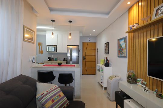 Sala de apartamento à venda com 2 quartos, 106m² em Vila Príncipe de Gales, Santo André