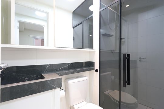 Banheiro de apartamento para alugar com 2 quartos, 37m² em Barra Funda, São Paulo