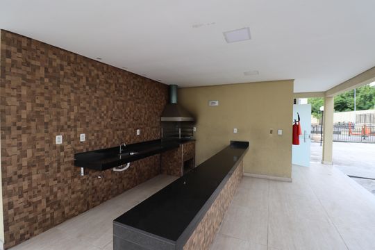 Área comum - Churrasqueira de apartamento para alugar com 1 quarto, 40m² em Vila Lage, São Gonçalo