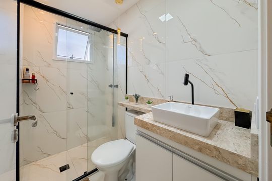 Banheiro da Suíte de apartamento à venda com 2 quartos, 55m² em Vila Independencia, São Paulo
