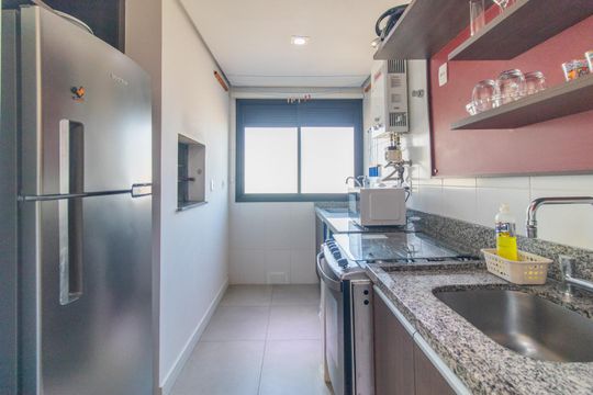 Cozinha e Área de Serviço de apartamento para alugar com 1 quarto, 41m² em Menino Deus, Porto Alegre