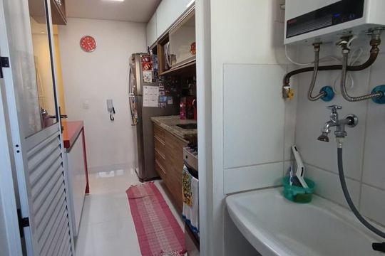 Cozinha de apartamento à venda com 2 quartos, 50m² em Vila Metalúrgica, Santo André