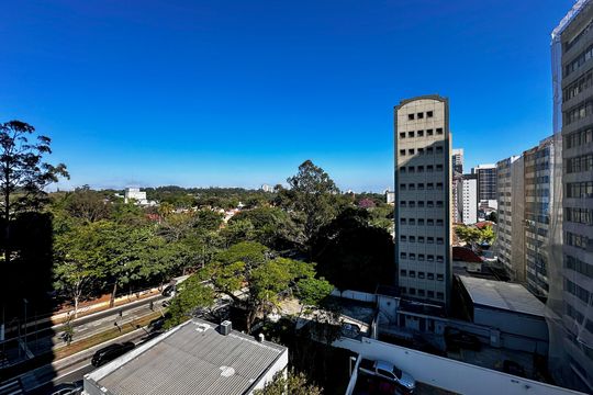 Vista Sacada do Quarto de kitnet/studio à venda com 0 quarto, 28m² em Santo Amaro, São Paulo