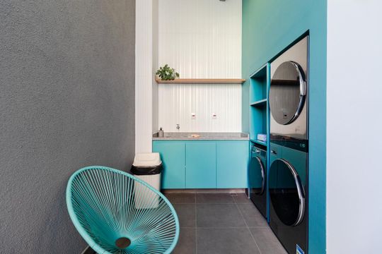 Área comum - Lavanderia de apartamento para alugar com 1 quarto, 32m² em Sumarezinho, São Paulo