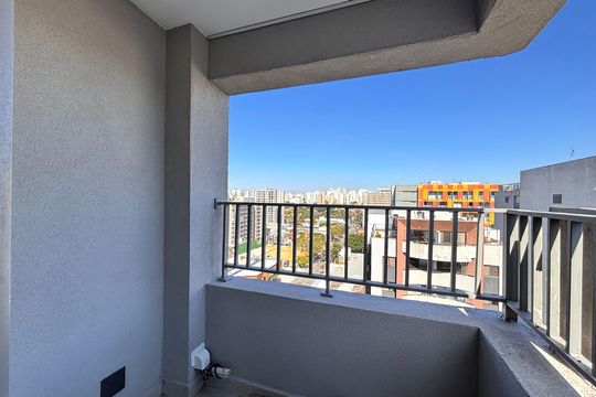 Varanda de kitnet/studio à venda com 1 quarto, 29m² em Indianópolis, São Paulo