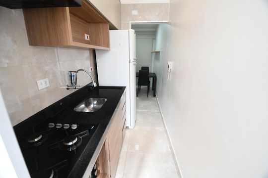 Cozinha de kitnet/studio para alugar com 1 quarto, 38m² em Botafogo, Campinas