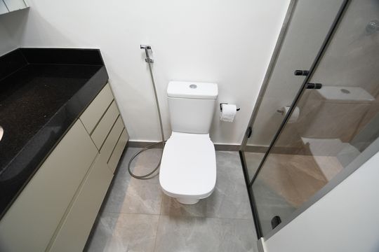 Banheiro de kitnet/studio para alugar com 1 quarto, 38m² em Botafogo, Campinas
