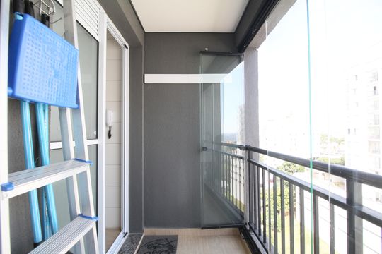Varanda e Area de Serviço de apartamento à venda com 1 quarto, 32m² em Vila Andrade, São Paulo
