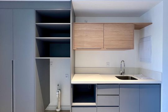 Cozinha de kitnet/studio à venda com 1 quarto, 30m² em Pinheiros, São Paulo