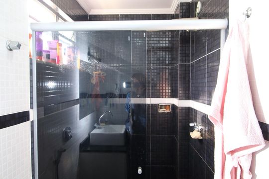 Banheiro da Suíte  de apartamento à venda com 3 quartos, 110m² em Vaz Lobo, Rio de Janeiro