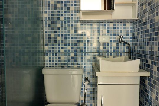 Banheiro Social de apartamento para alugar com 1 quarto, 40m² em Vila Santa Luzia, São Bernardo do Campo