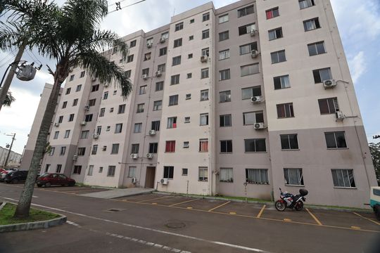 Fachada do bloco de apartamento para alugar com 2 quartos, 43m² em Mato Grande, Canoas