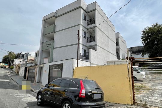 Fachada+Placa de apartamento à venda com 2 quartos, 43m² em Parque Cruzeiro do Sul, São Paulo