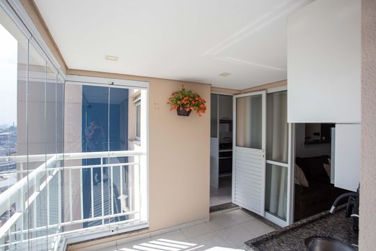 Varanda gourmet de apartamento à venda com 2 quartos, 67m² em Centro, Diadema