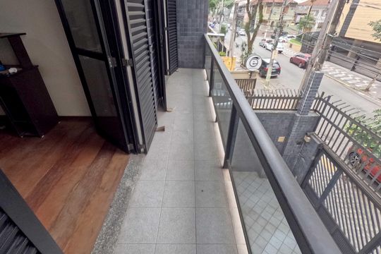 Varanda das suítes  de casa para alugar com 4 quartos, 250m² em Gonzaga, Santos