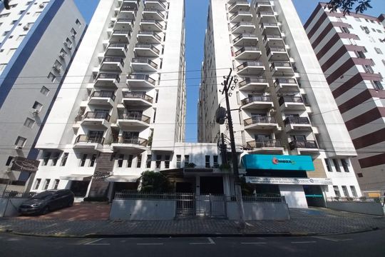 Fachada do Prédio de apartamento para alugar com 1 quarto, 38m² em Centro, São Vicente