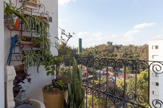 Varanda da Sala de apartamento à venda com 2 quartos, 78m² em Vila Indiana, São Paulo